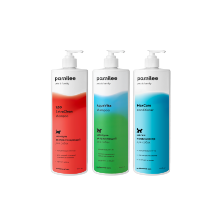 Набор «1:50 ExtraClean 1л + AquaVita 1л + MaxCare Conditioner 1л»